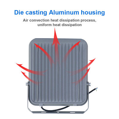 KCD IP66 Waterproof Aluminum Housing LED Flood Light 30w 50w 100w 200w Outdoor Square Floodlight