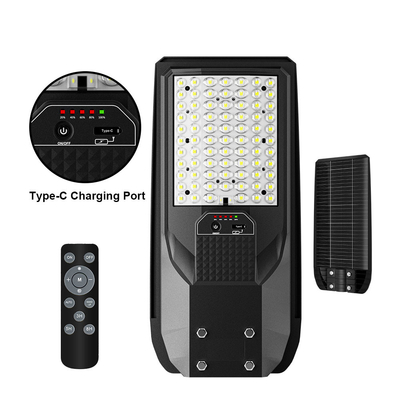 TR-CS ضوء الشارع ذو الضوء العالي All In One LED الشمسية مع شاحن من النوع C ومقاومة المياه IP65